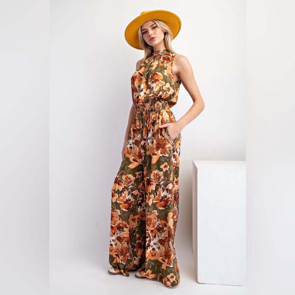 059 Easel MIRABELLE SATIN JUMPSUIT - Picture 5 of 6